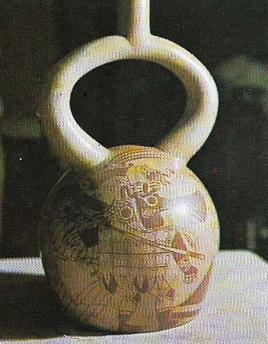 Stirrup-spouted pottery vessels were characteristic of the Mochica period in the first thousand years AD.