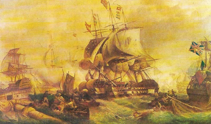 Nelson's annihilation of the combined French and Spanish fleets at Trafalgar was the decisive event in the long war and convinced Napoleon that direct assault on Britain was impossible.