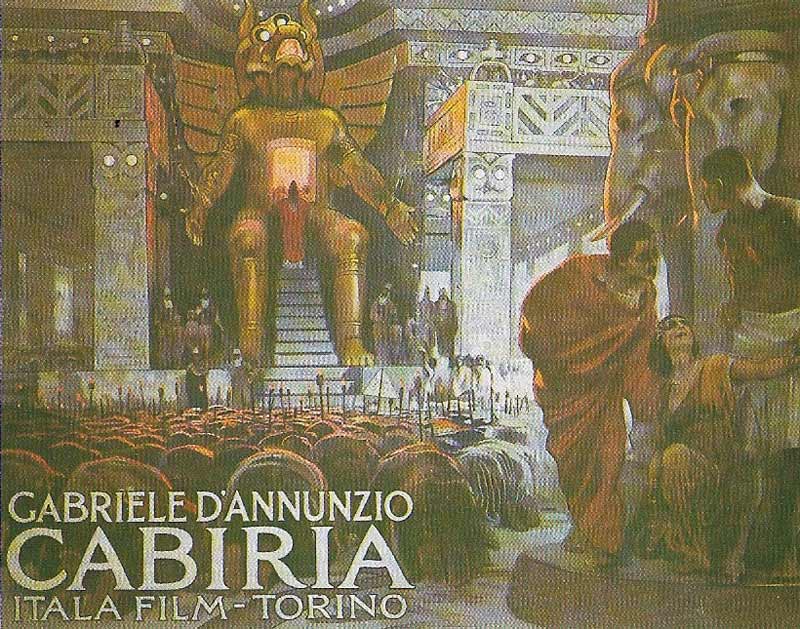 Gabrielle D'Annunzio worked on the script of the epic film Cabiria