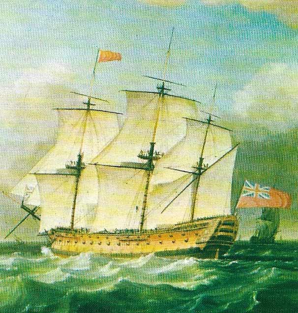 HMS Victory, Nelson's flagship at Trafalgar.