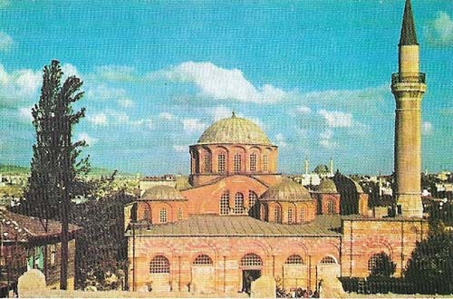 The Kariye Camii, Istanbul, with minaret belonging to its Turkish conversion into a mosque, is now a museum.