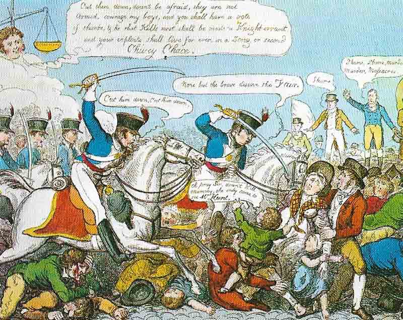 The Peterloo Massacre, so-called, was a tragic fracas that took place in August 1819..