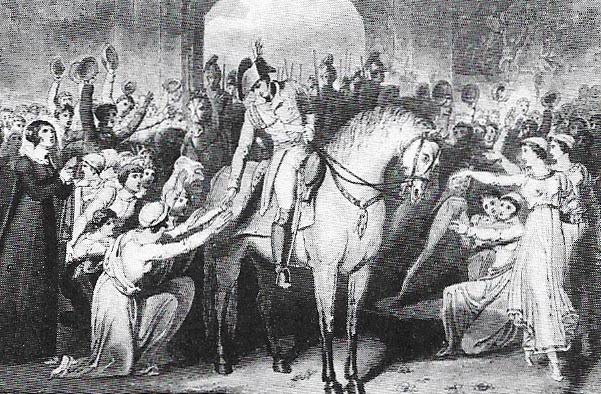 Wellington had a great welcome when he rode into Toulouse on 12 April 1814.