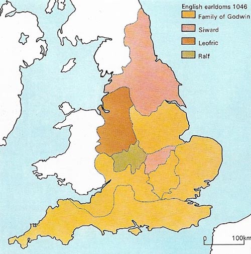 The great earldoms of Edward's reign were a result of Canute's policy of land distribution.