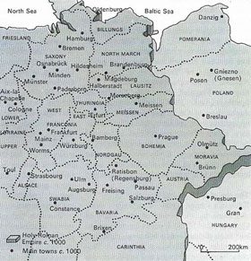 The eastward advance of the Germanic peoples