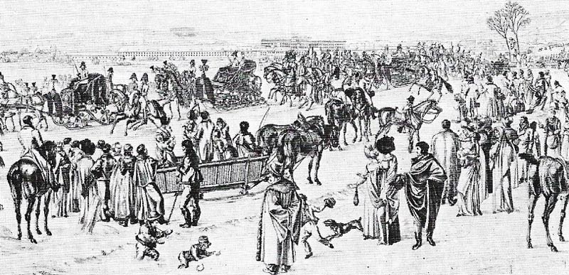 A grand sleigh ride was included in one of the weekly programs issued by the Festivals Committee responsible for entertaining the visitors. The expenses were paid by the emperor.