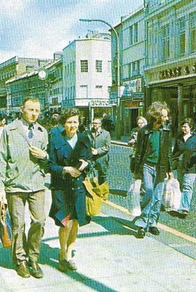 A high street in the 1980s