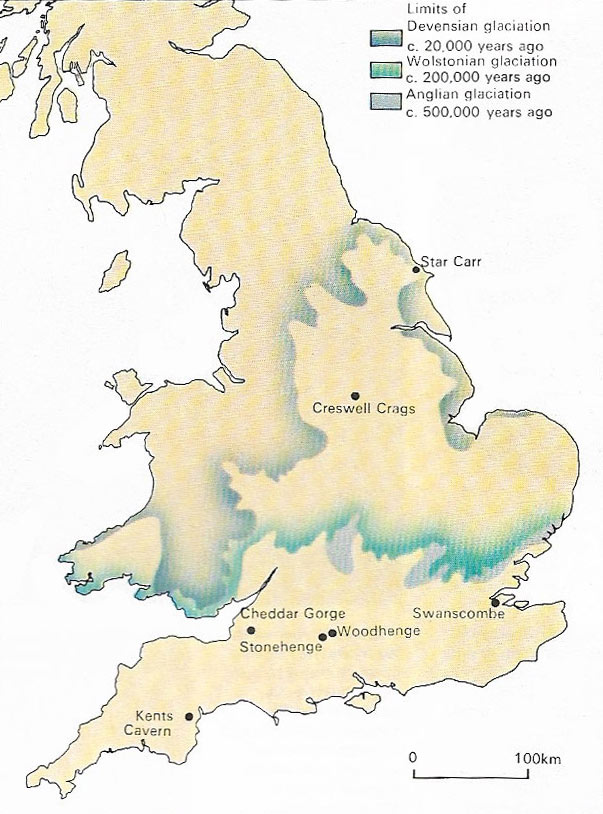 Map of ice age Britain