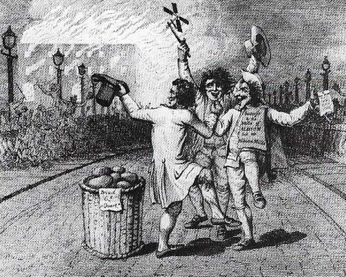 Poor harvests and high prices caused several waves of food riots in the late 18th and early 19th centuries.