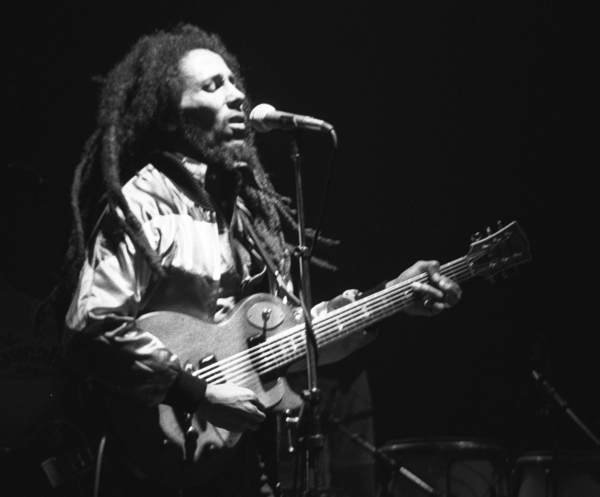 Bob Marley in concert in 1980 Zürich.
