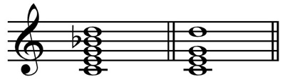 C9 and Caa9 chords compared