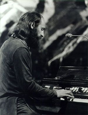 Mike Pinder playing a Mellotron