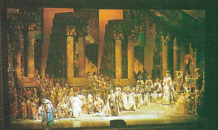 Aida, by Giuseppe Verdi (in production at the Royal Opera House, Covent Garden).