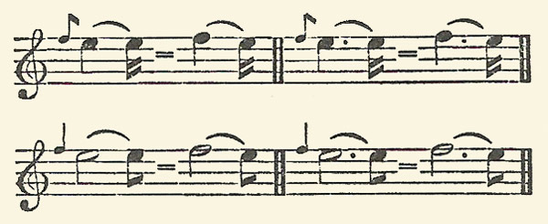 appoggiatura with tied notes