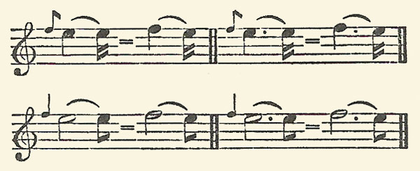 appoggiatura with tied notes