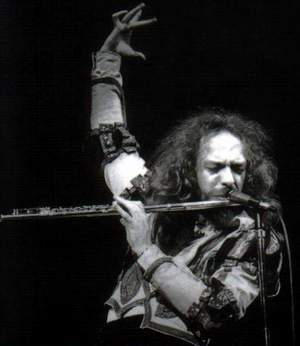 Ian Anderson playing the flute