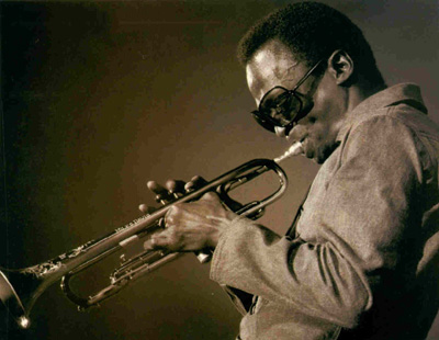 Miles Davis playing trombone